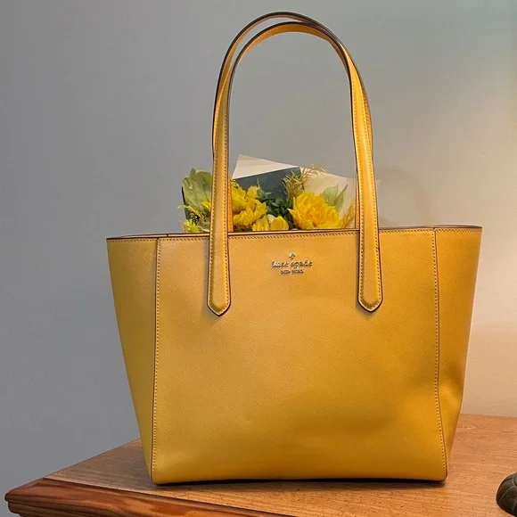 Kate Spade Sunny Yellow Tote (10.5 inches wide & 10 inches long). - Picture 1 of 6
